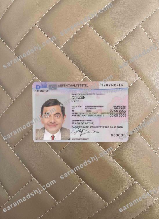 Germany residence permit 2011-pres, version 2 photolook FRONT